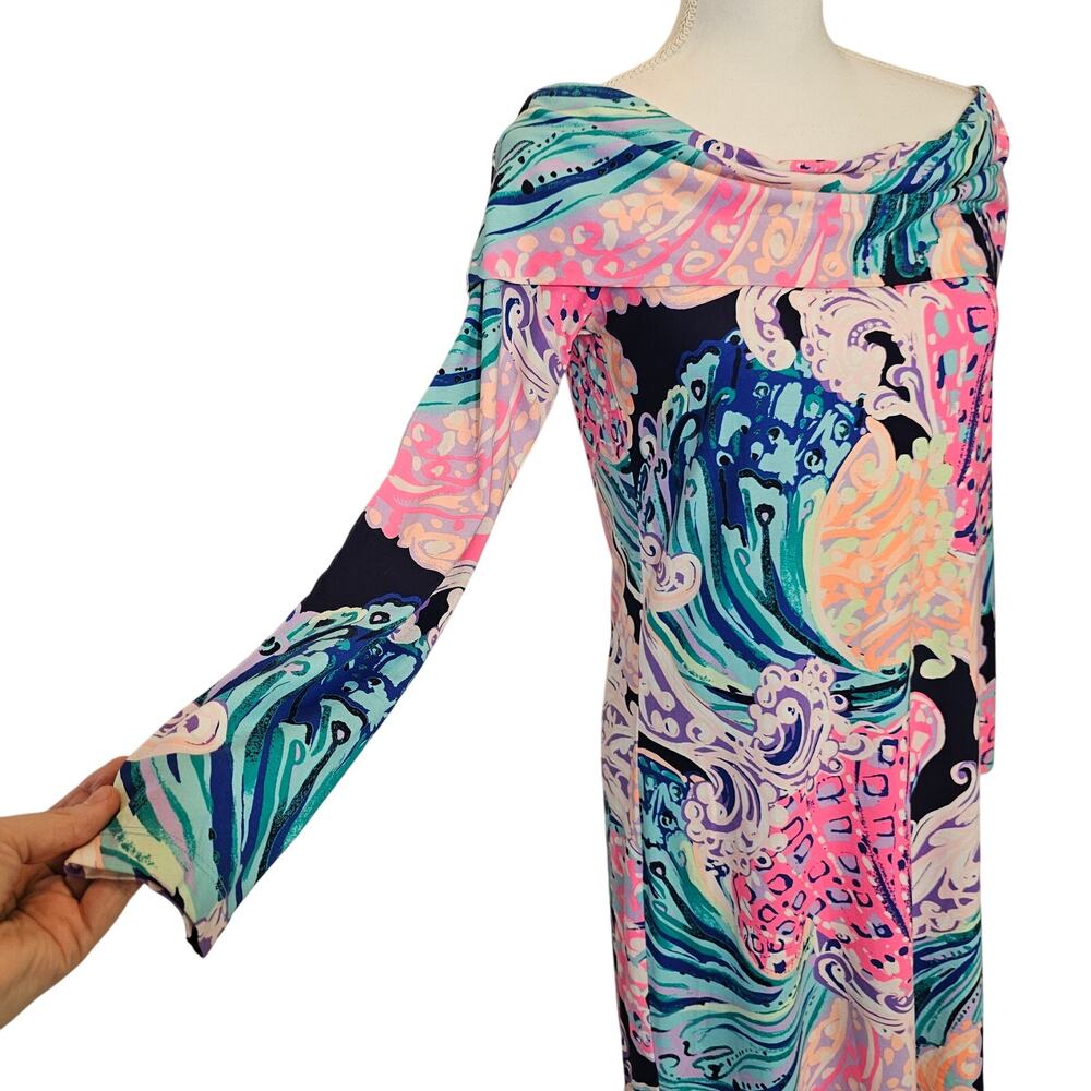Lilly Pulitzer Off Shoulder All That She Wants Trisha Mini Dress Size Medium - Picture 4 of 11